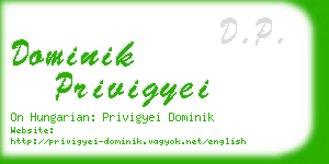 dominik privigyei business card